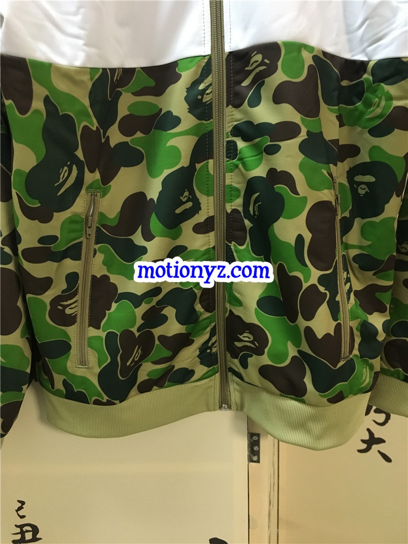 Original Adidas Bathing Ape Bape Jacket Green